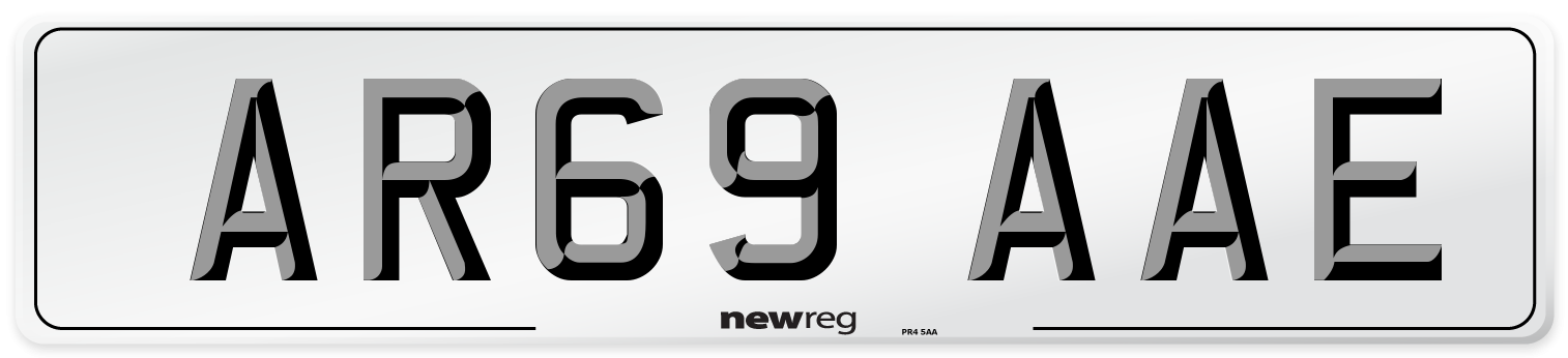 AR69 AAE Number Plate from New Reg